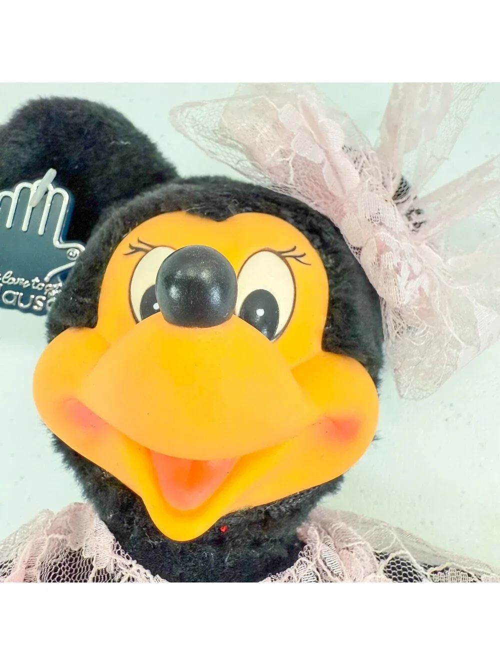 1986 Disney Totally Minnie Doll Applause #8534 Vinyl Head RARE MINI SKIRT & LACE
